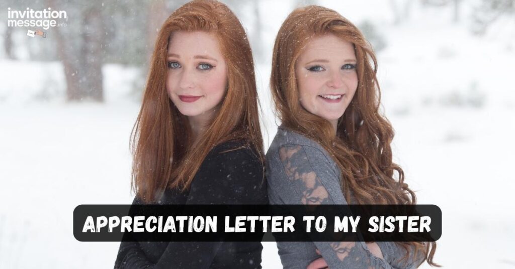 Appreciation Letter to My Sister