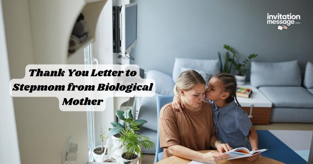 Thank You Letter to Stepmom from Biological Mother