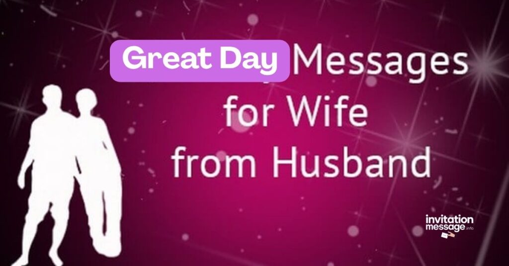 Great Day Messages for Your Wife