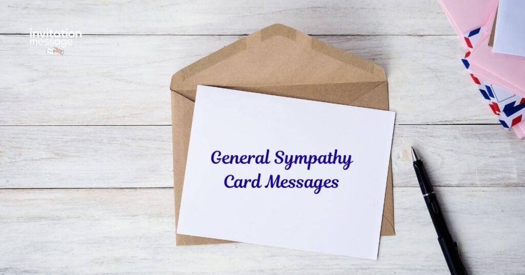 General Sympathy Card Messages