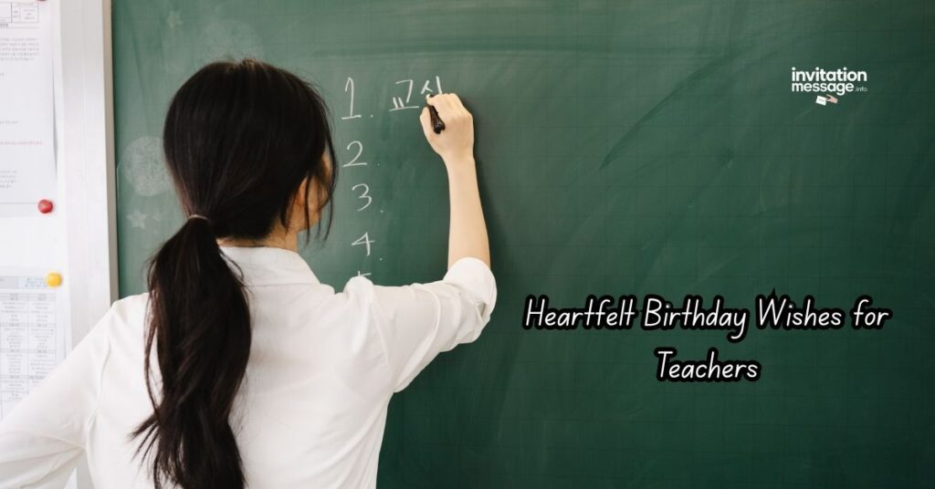 Heartfelt Birthday Wishes for Teachers