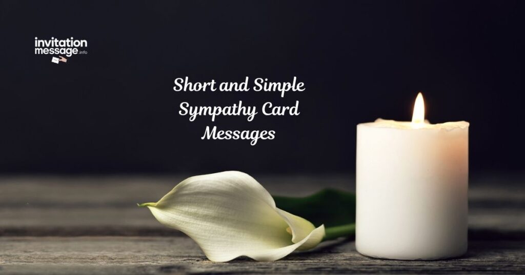 Short and Simple Sympathy Card Messages