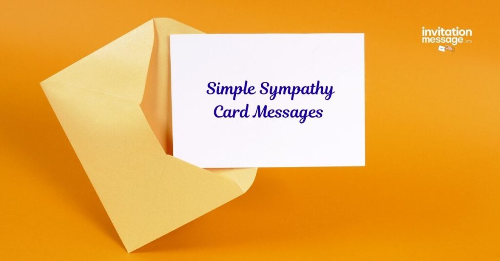 Simple Sympathy Card Messages 
